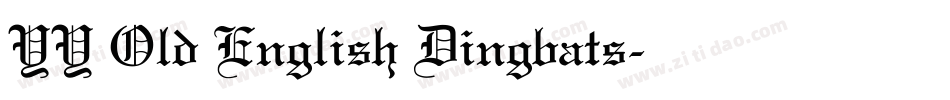 YY Old English Dingbats字体转换